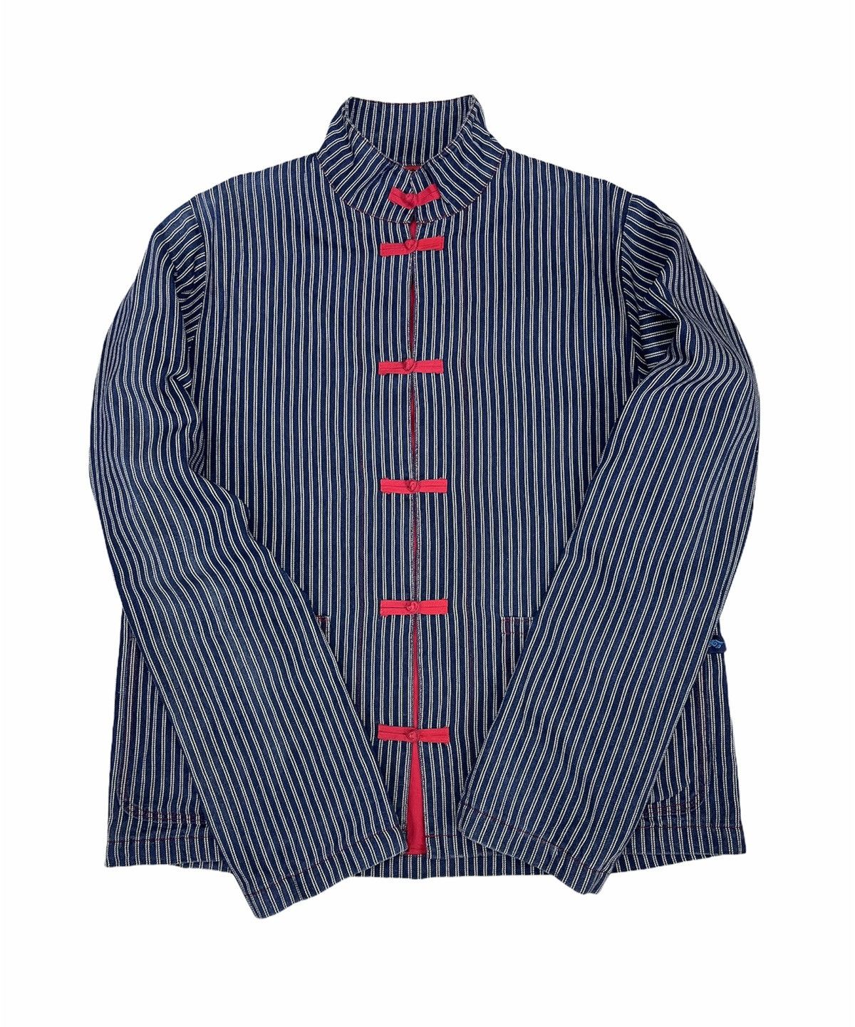 Japanese Brand JAPANESE MANDARIN HICKORY STRIPE CHORE JACKET Size US S / EU 44-46 / 1 - 1 Thumbnail