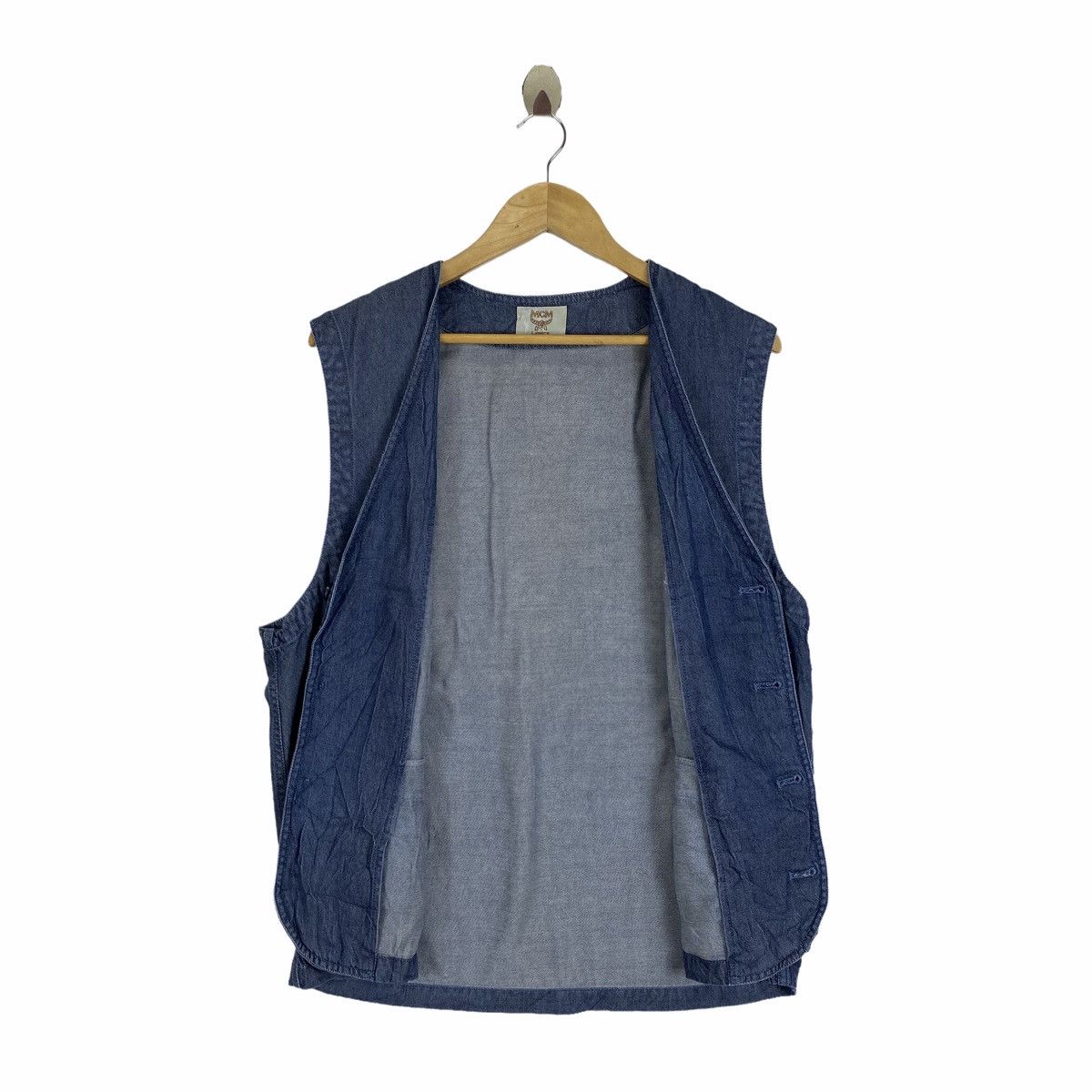 MCM × Vintage Vintage MCM LEGERE Italy Small Logo Vest Jacket Sleeveless Size US L / EU 52-54 / 3 - 3 Thumbnail