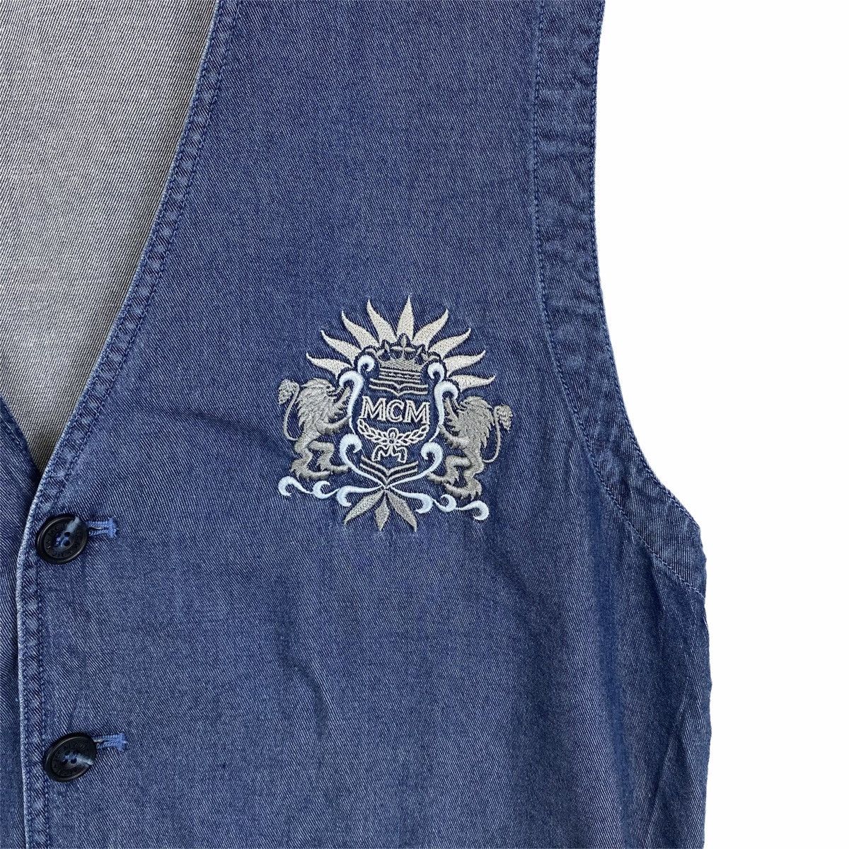 MCM × Vintage Vintage MCM LEGERE Italy Small Logo Vest Jacket Sleeveless Size US L / EU 52-54 / 3 - 6 Thumbnail