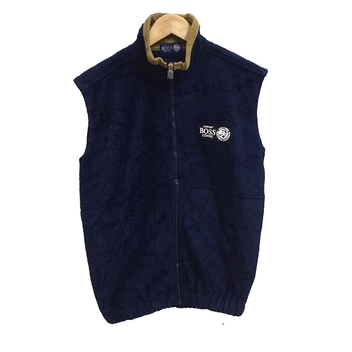 Japanese Brand × Vintage Vintage SUNTORY COFFEE BOSS Fleece Sleeveless Vest Jacket Size US M / EU 48-50 / 2 - 1 Thumbnail