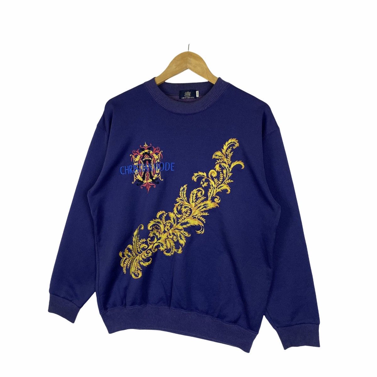 Vintage Vintage CHRISTIAN MODE Big Logo Embroidered Sweatshirt Size US L / EU 52-54 / 3 - 3 Thumbnail