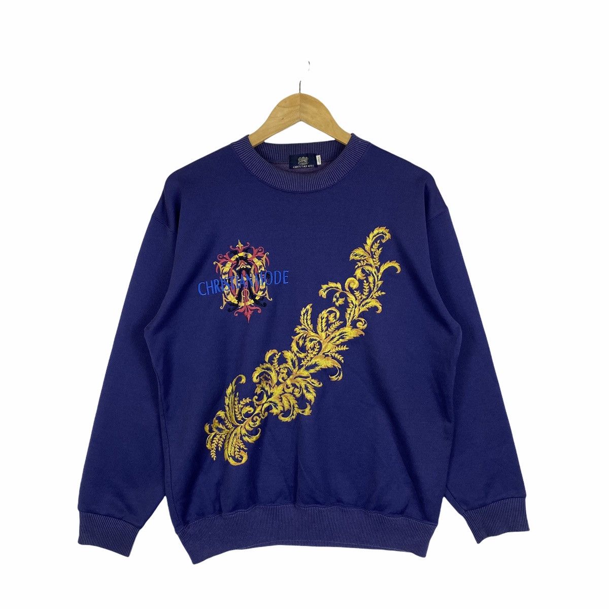 Vintage Vintage CHRISTIAN MODE Big Logo Embroidered Sweatshirt Size US L / EU 52-54 / 3 - 1 Thumbnail