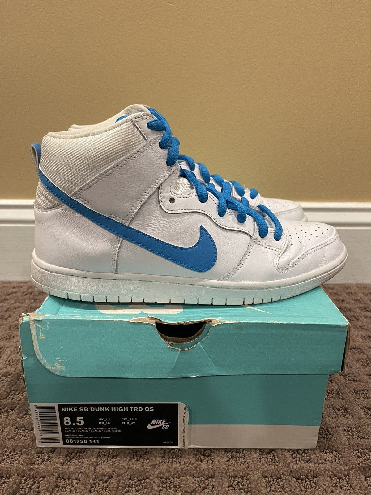 Nike Nike SB Dunk High TRD QS Richard Mulder 2017 Size US 8.5 / EU 41-42 - 2 Thumbnail