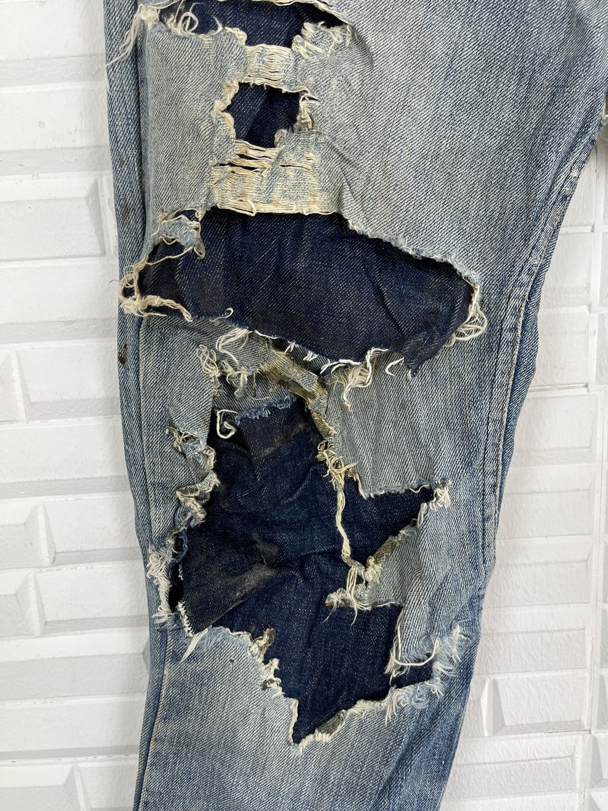 Levi's Vintage Clothing Vintage LEVI’S ORANGE TAB Distressed Jeans Destroy Size US 34 / EU 50 - 5 Thumbnail