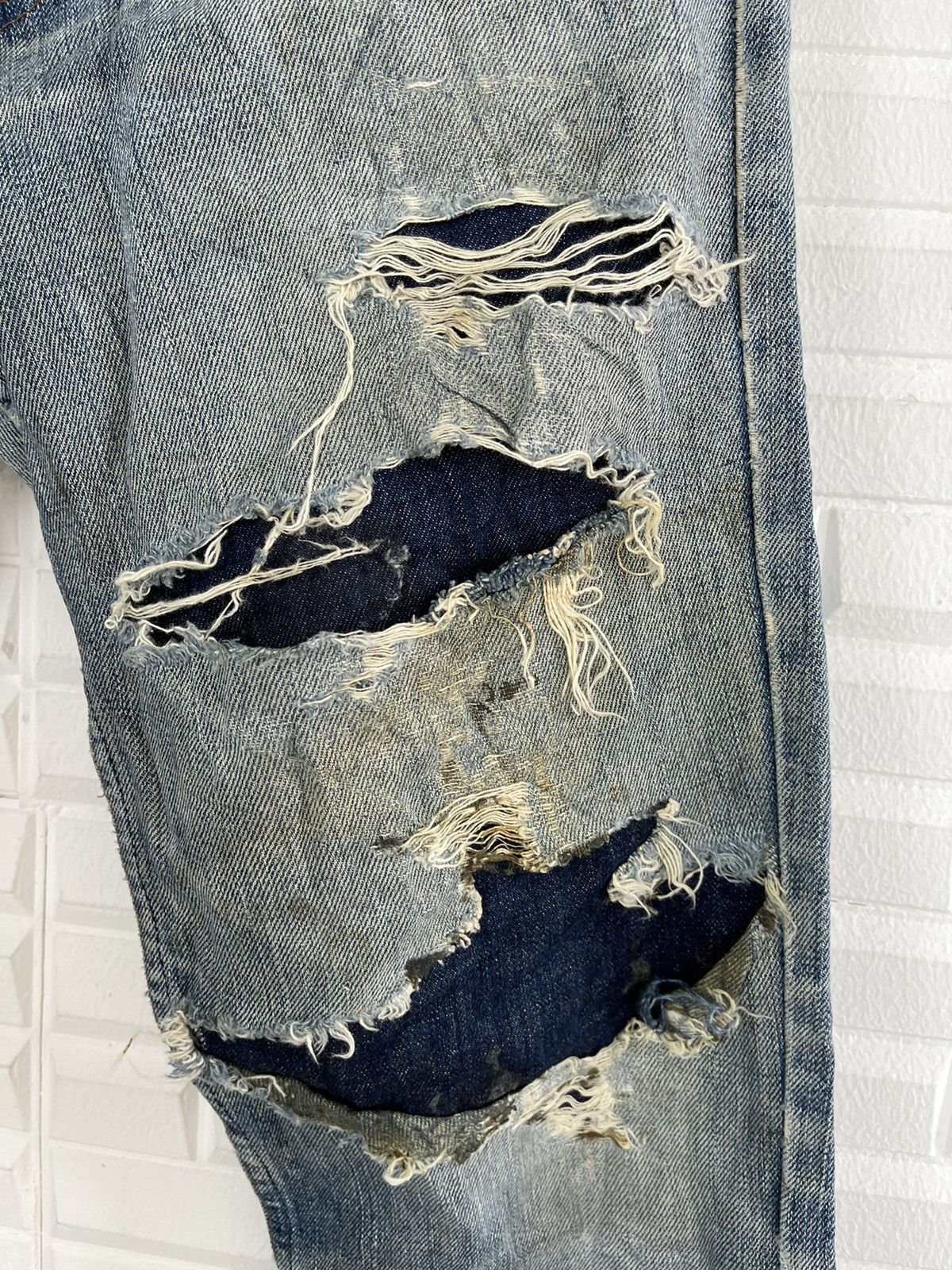 Levi's Vintage Clothing Vintage LEVI’S ORANGE TAB Distressed Jeans Destroy Size US 34 / EU 50 - 6 Thumbnail
