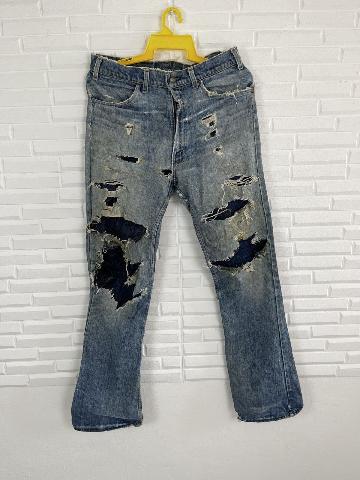 Levi's Vintage Clothing Vintage LEVI’S ORANGE TAB Distressed Jeans Destroy Size US 34 / EU 50 - 1 Thumbnail