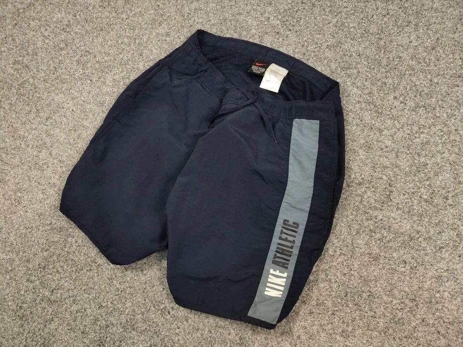 Nike Vintage 90's Nike Athletic Shorts Blue Logo Swoosh Casual Size US 36 / EU 52 - 2 Thumbnail