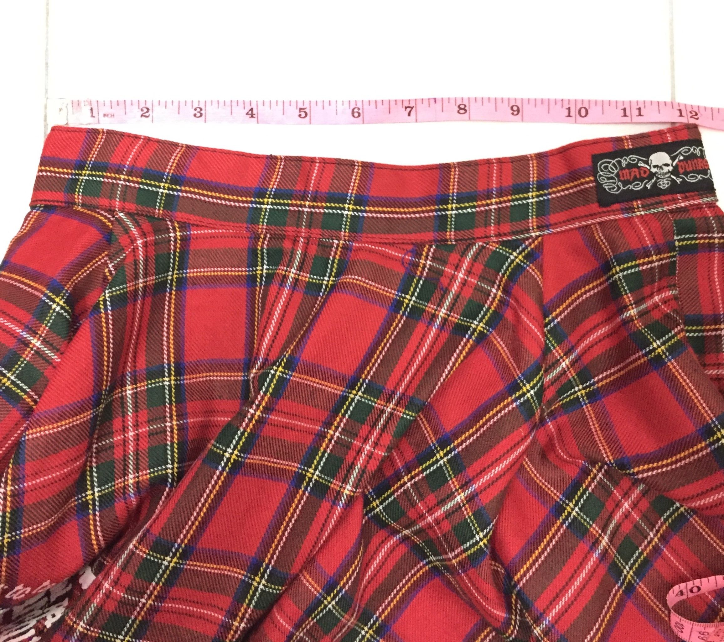 Japanese Brand MAD PUNK tartan Damage Bondage skirt Size 24" / US 00 / IT 34 - 14 Thumbnail