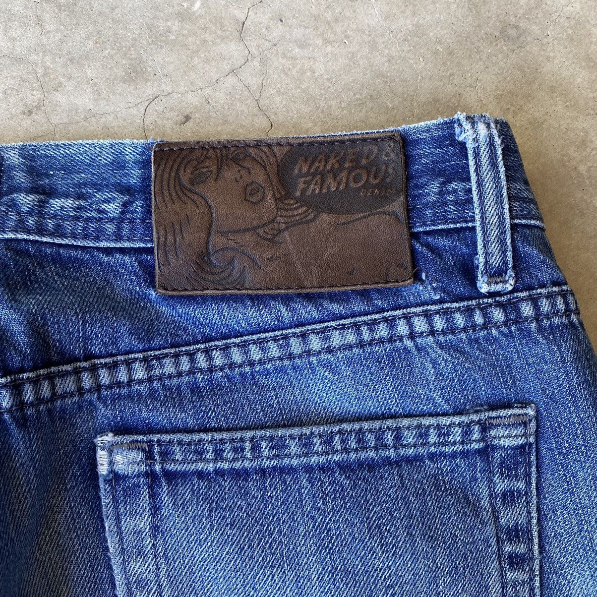 Naked & Famous Naked and Famous Ripped Skinny Indigo Redline Selvedge Jeans Grailed
