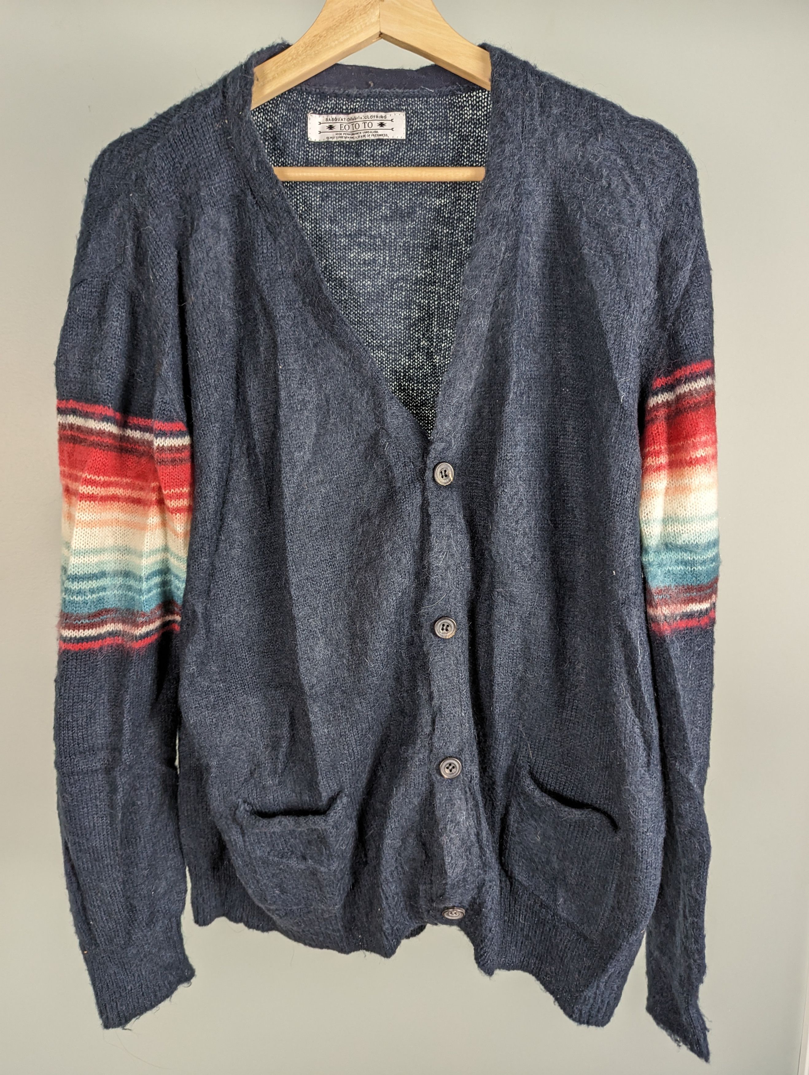 Sasquatchfabrix Sasquatchfabrix Light Mohair/Wool Cardigan Sweater Knit Size US L / EU 52-54 / 3 - 1 Thumbnail