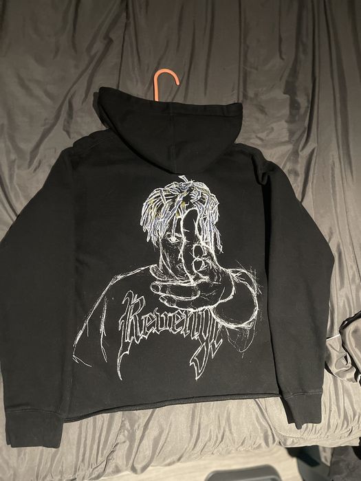 Revenge (S) Revenge x Juice WRLD Collage Hoodie (Black) | Grailed