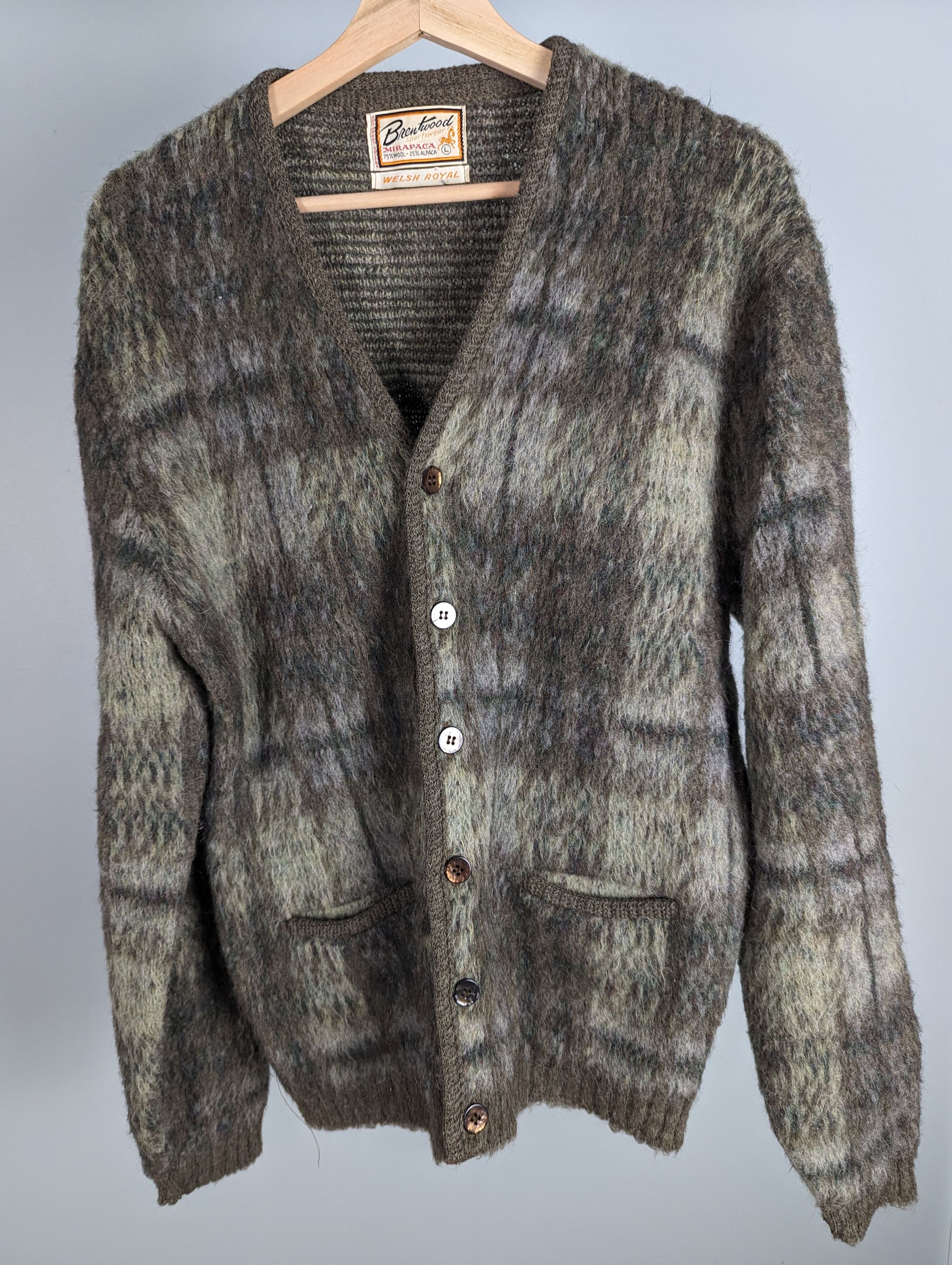 トップス 1960's Brentwood mohair cardigan 60s Brentwood MOHAIR CARDIGAN Size L | KORDS
