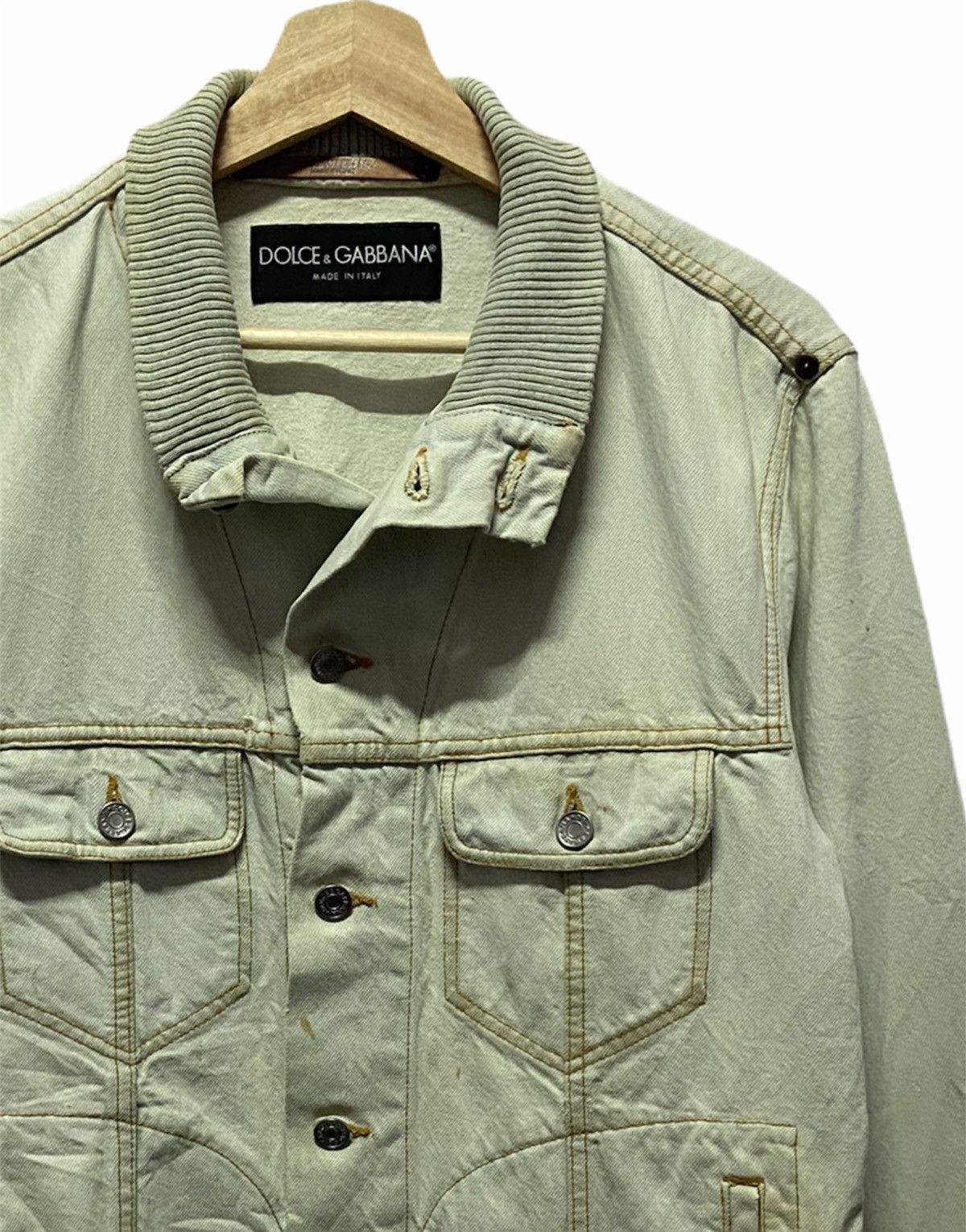 Dolce & Gabbana Dolce & gabanna distress denime jacket Size US M / EU 48-50 / 2 - 3 Thumbnail