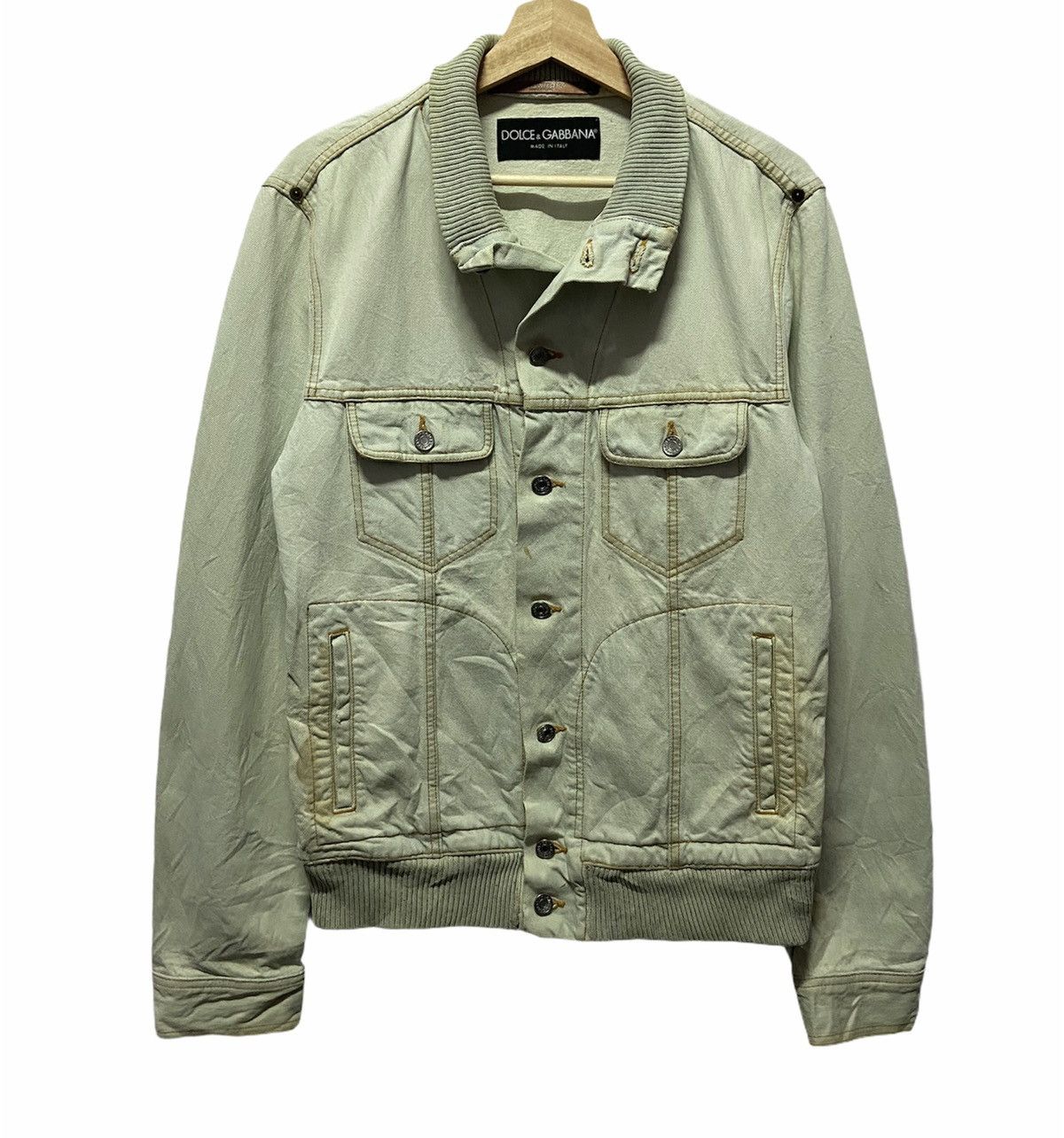Dolce & Gabbana Dolce & gabanna distress denime jacket Size US M / EU 48-50 / 2 - 1 Thumbnail