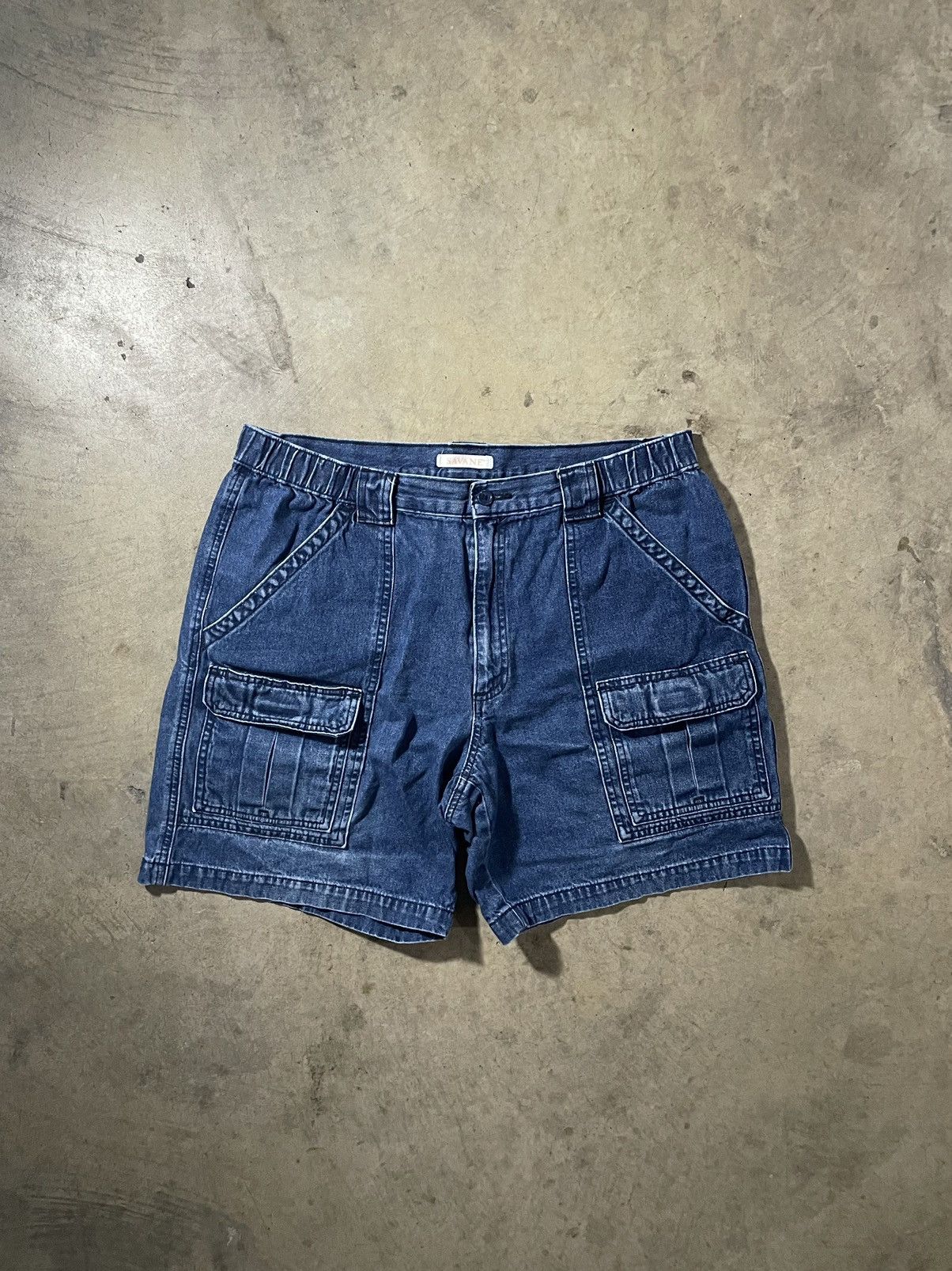 Vintage Y2K Baggy Cargo Jean Shorts | Grailed