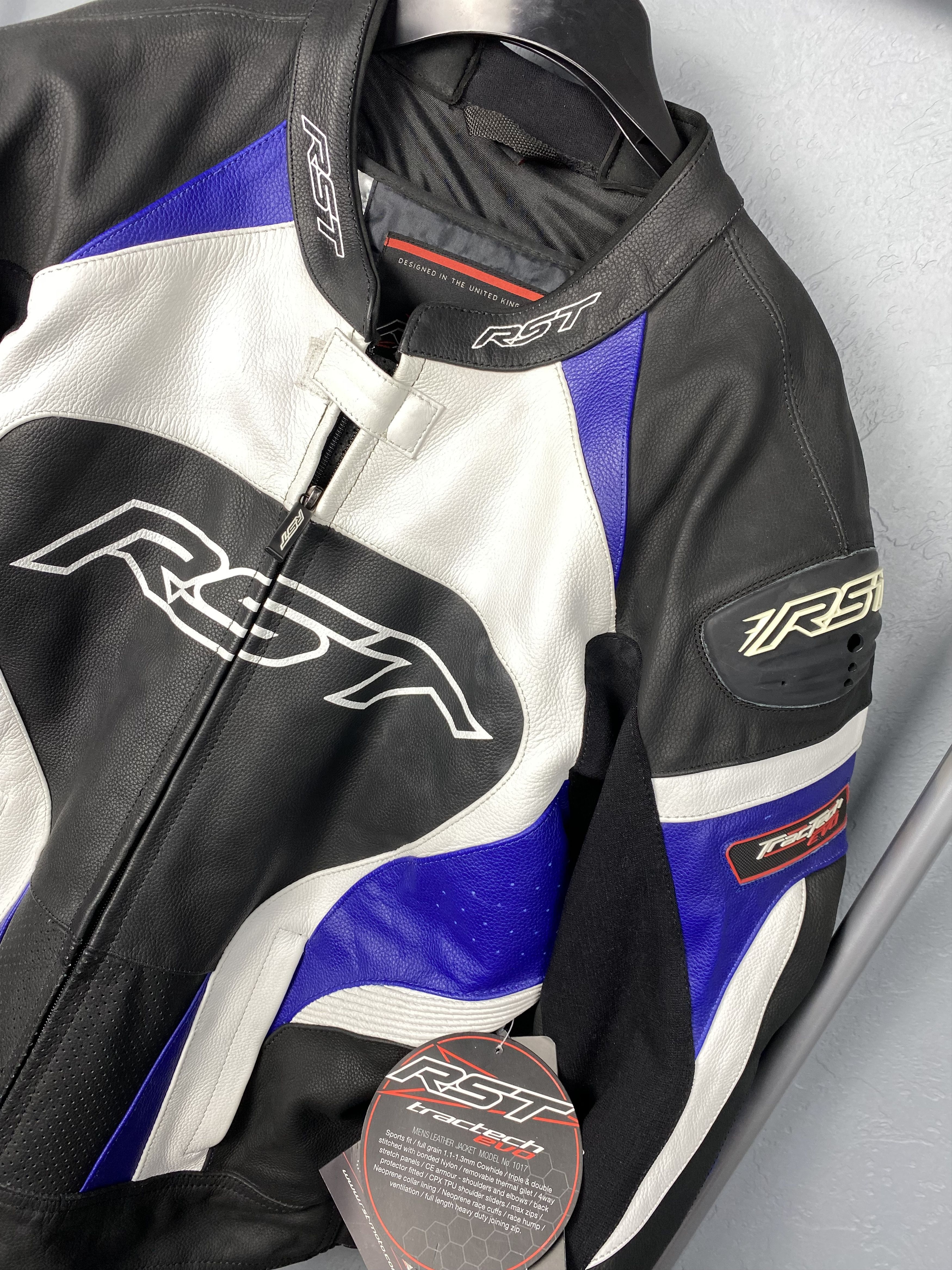NASCAR NEW RST Moto Biker Leather Jacket Size US M / EU 48-50 / 2 - 2 Thumbnail