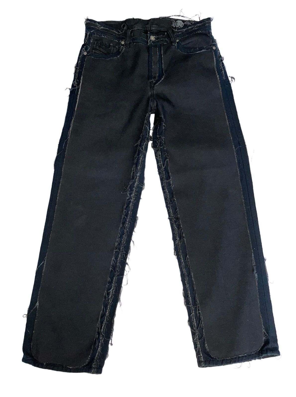 Image of Diesel Navy Distressed Pants, Men's (Size 31)