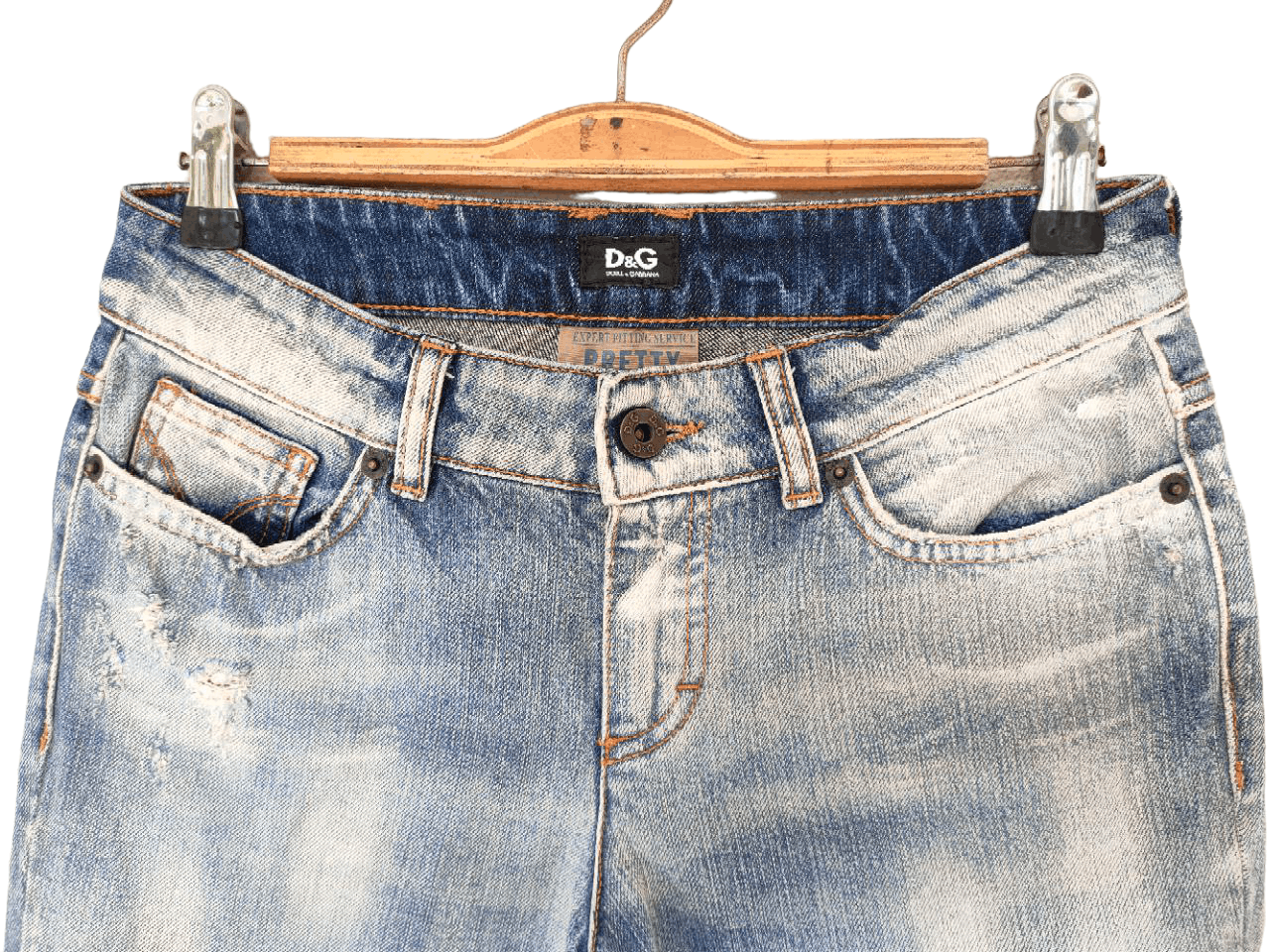 Dolce & Gabbana D&G Distressed Denim Size 25" / US 0 / IT 36 - 3 Thumbnail