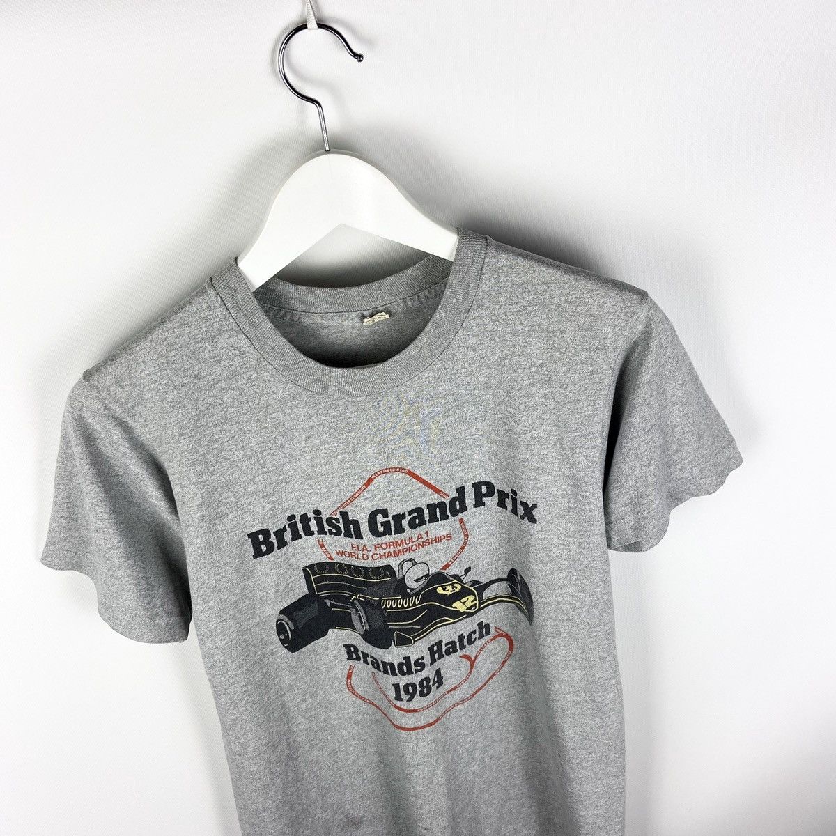 NASCAR Vintage 80s British FIA Grand Prix 1984 Tee Senna Racing Size US M / EU 48-50 / 2 - 2 Thumbnail