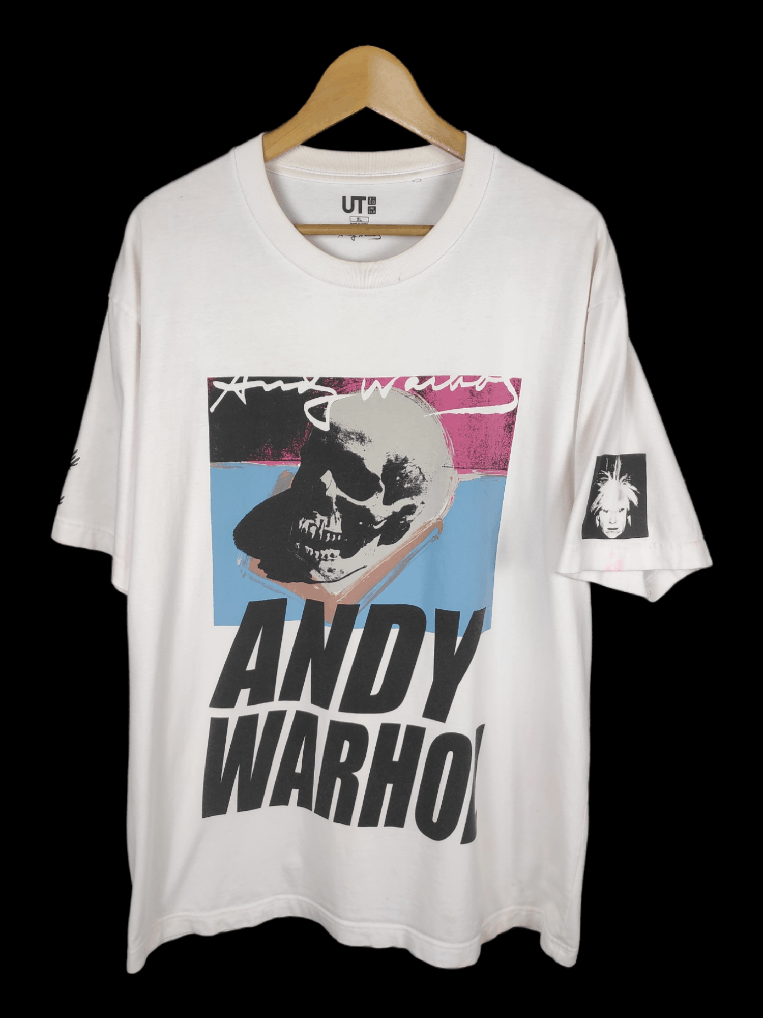 image of Best Offer Vintage Andy Warhol Uniqlo Punk Skull Shirt, Men's (Size XL)