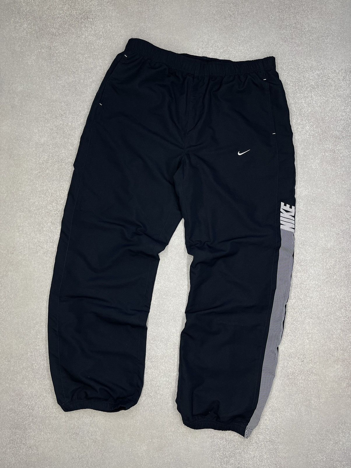 Nike Vintage Nike Drill Sweatpants Navy Big Logo Y2k Cargo Nylon Grailed