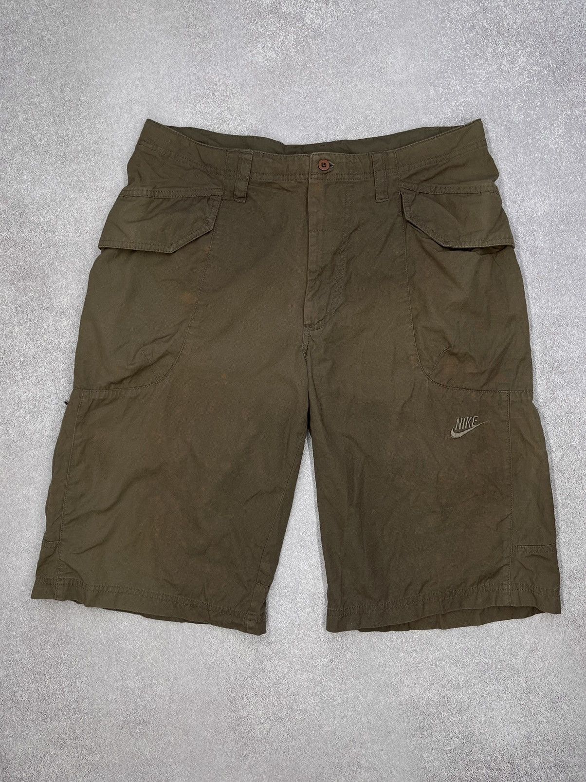 Nike Vintage Nike Cargo Shorts Drill Y2K Nylon TN Size L Size US 34 / EU 50 - 2 Thumbnail