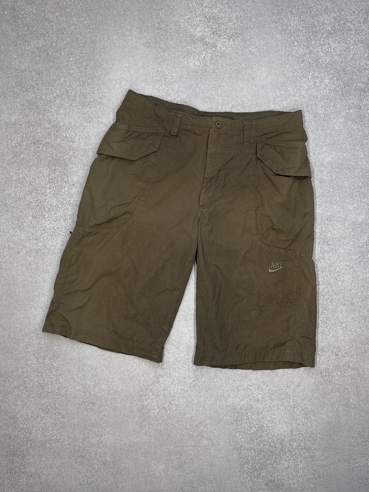 Nike Vintage Nike Cargo Shorts Drill Y2K Nylon TN Size L Size US 34 / EU 50 - 1 Thumbnail