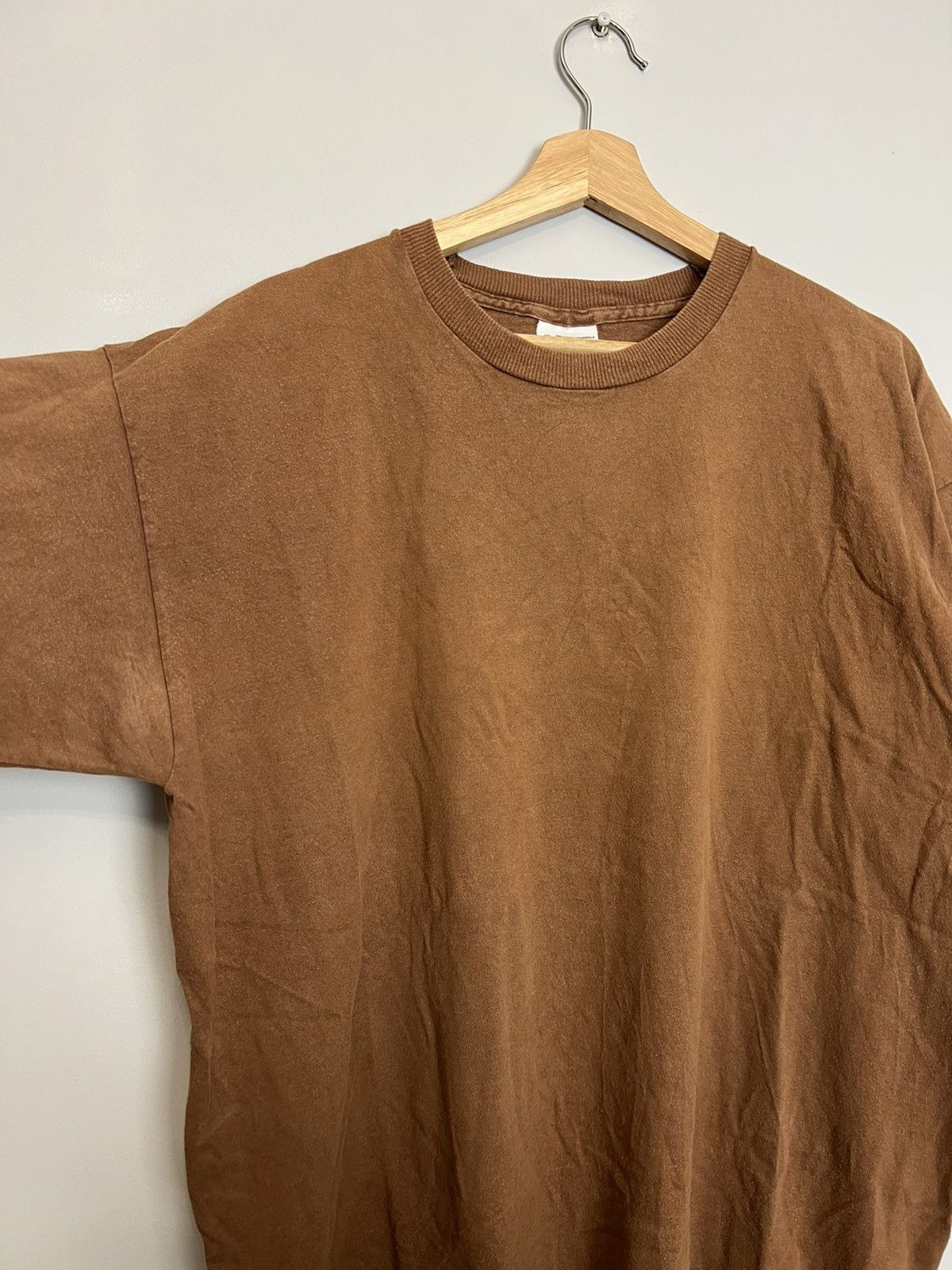 Vintage Rare 90s Vintage Brown Screen Stars Blank Tshirt Travis Vibe Size US XL / EU 56 / 4 - 2 Thumbnail