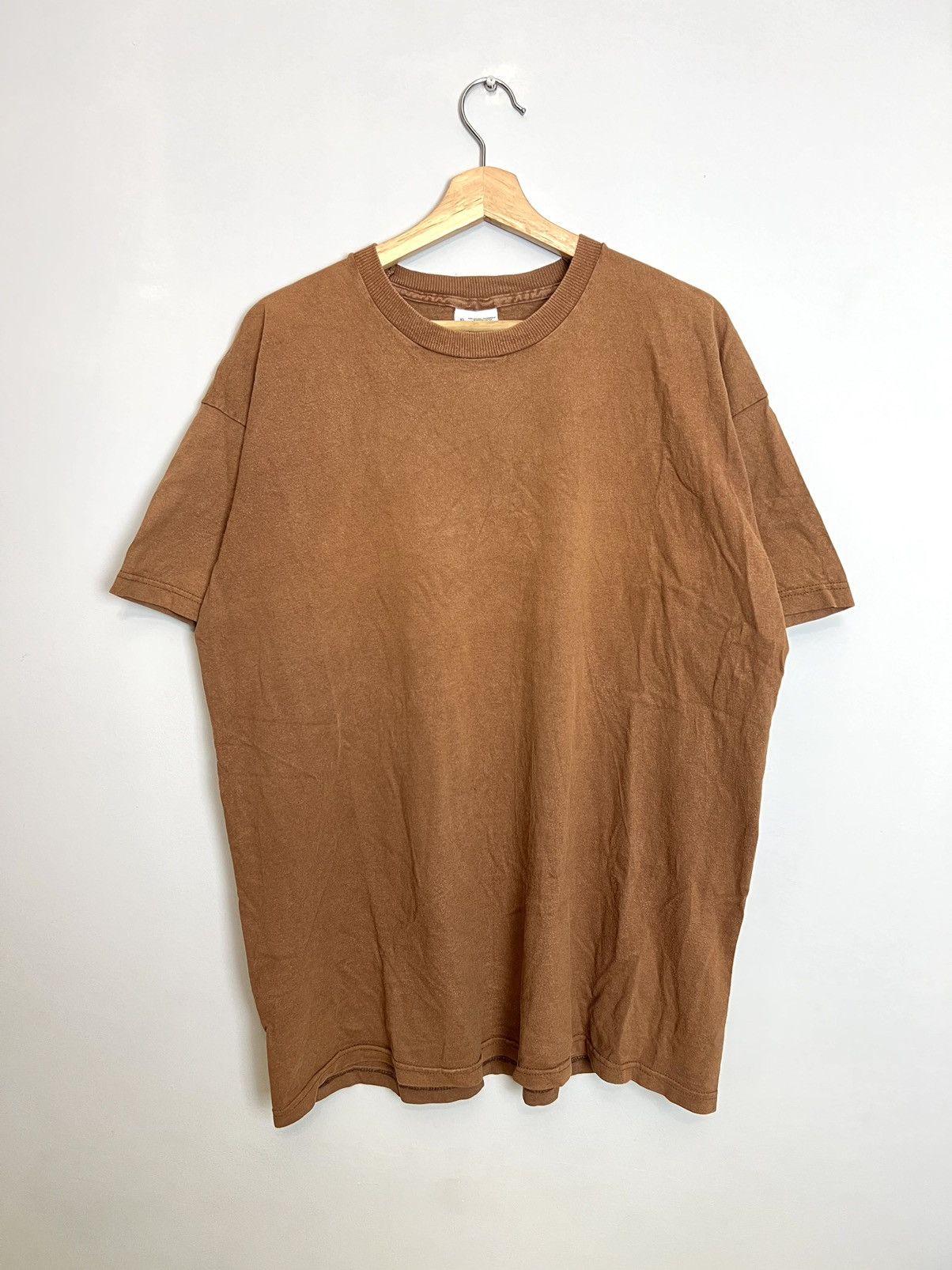 Vintage Rare 90s Vintage Brown Screen Stars Blank Tshirt Travis Vibe Size US XL / EU 56 / 4 - 1 Thumbnail