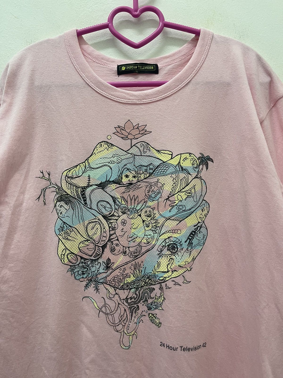 Takashi Murakami Rare Vintage 24 HOUR TELEVISION 42 Art Tee Size US L / EU 52-54 / 3 - 2 Thumbnail