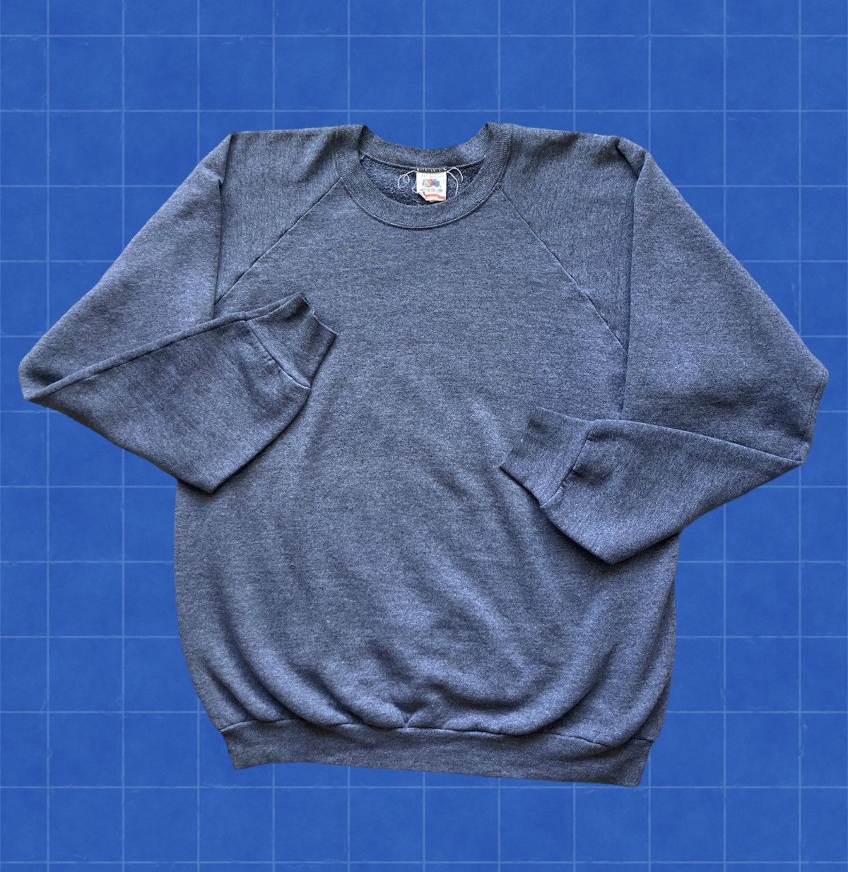 Fruit Of The Loom Vintage 80s blank fruit of the loom raglan crewneck Size US XL / EU 56 / 4 - 4 Thumbnail