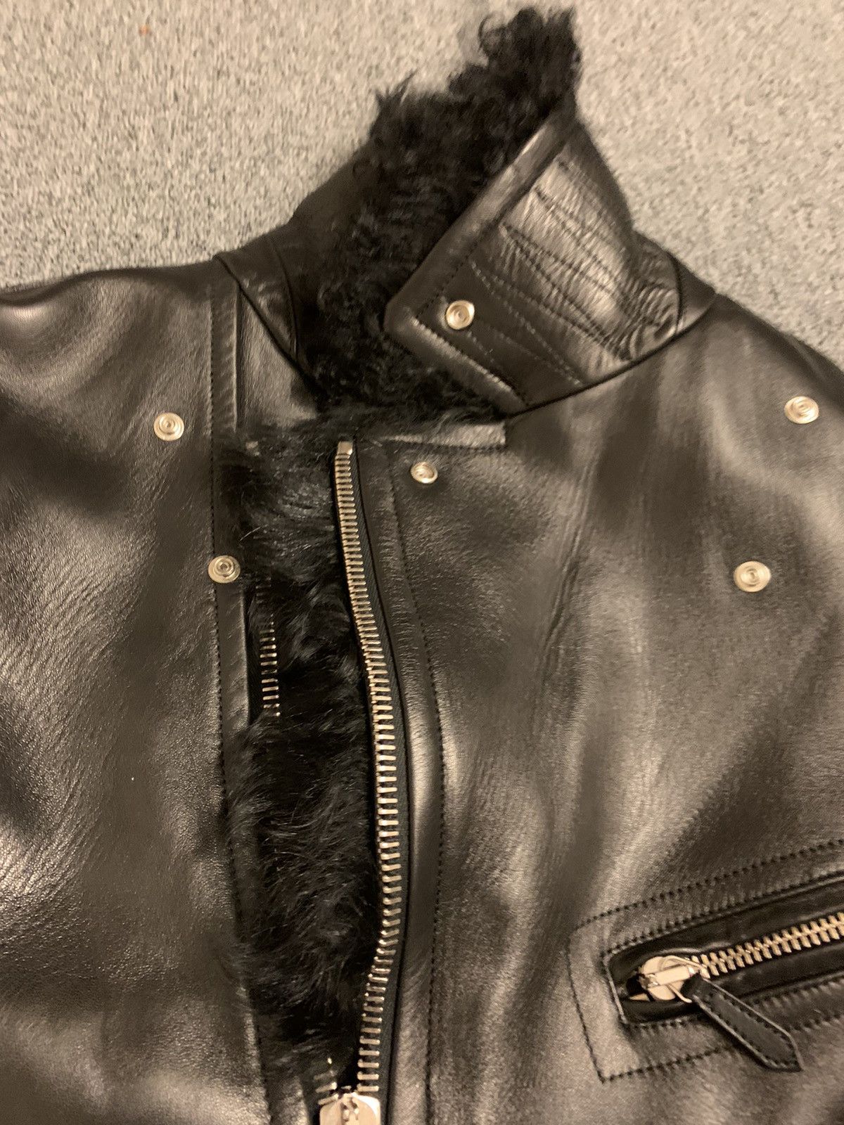 Burberry Prorsum Burberry prorsum FW14 shearling leather biker jacket Size US L / EU 52-54 / 3 - 13 Thumbnail