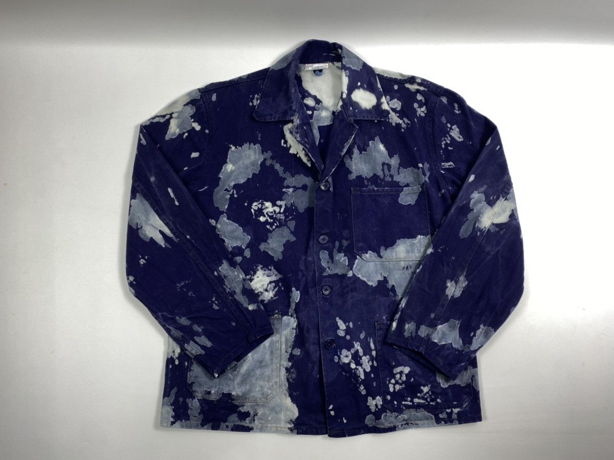 Vintage LASTDROP🔥Vintage Europe Work Sanfor Bleached Chore Jacket Size US L / EU 52-54 / 3 - 6 Thumbnail