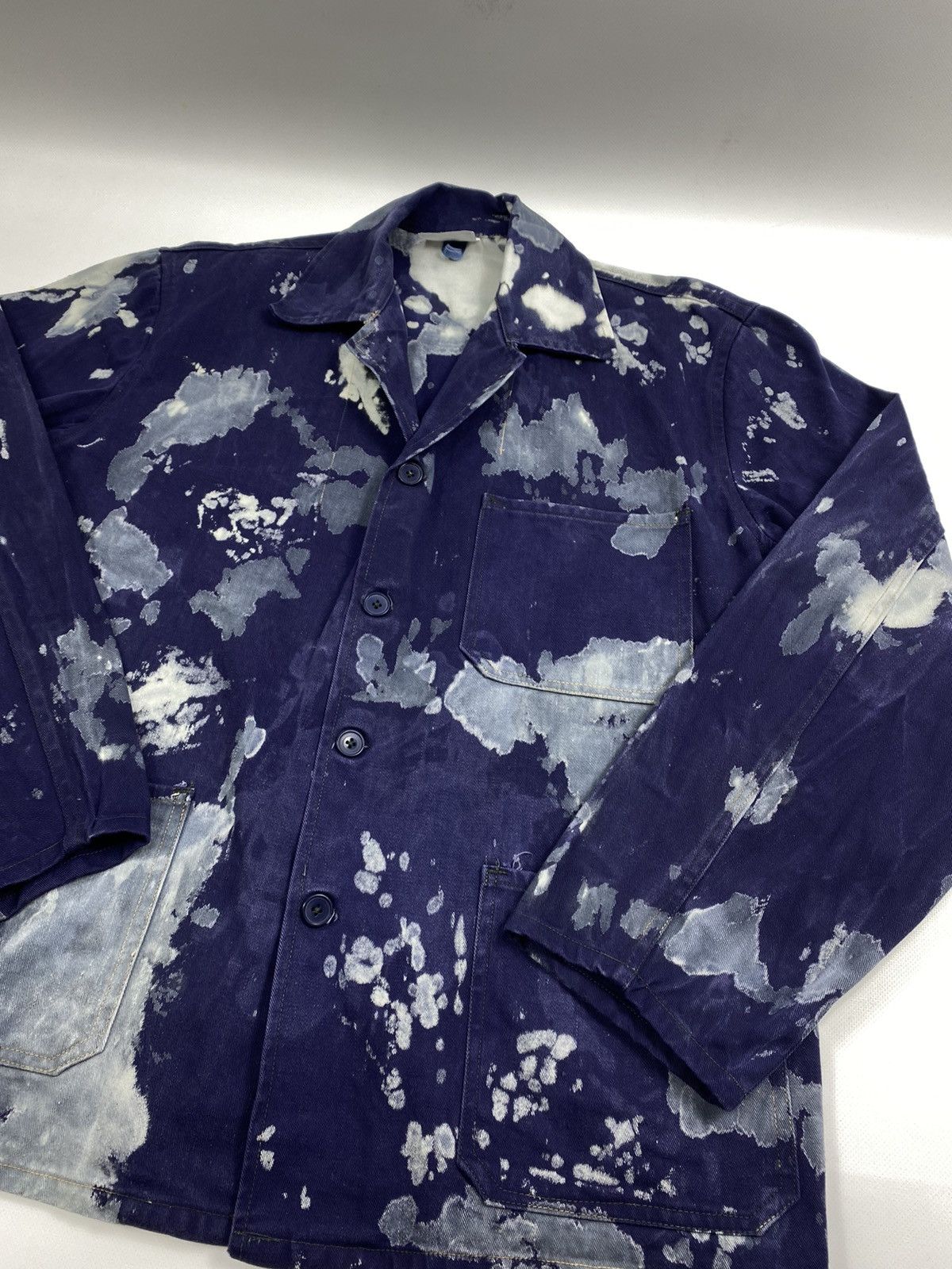 Vintage LASTDROP🔥Vintage Europe Work Sanfor Bleached Chore Jacket Size US L / EU 52-54 / 3 - 2 Thumbnail