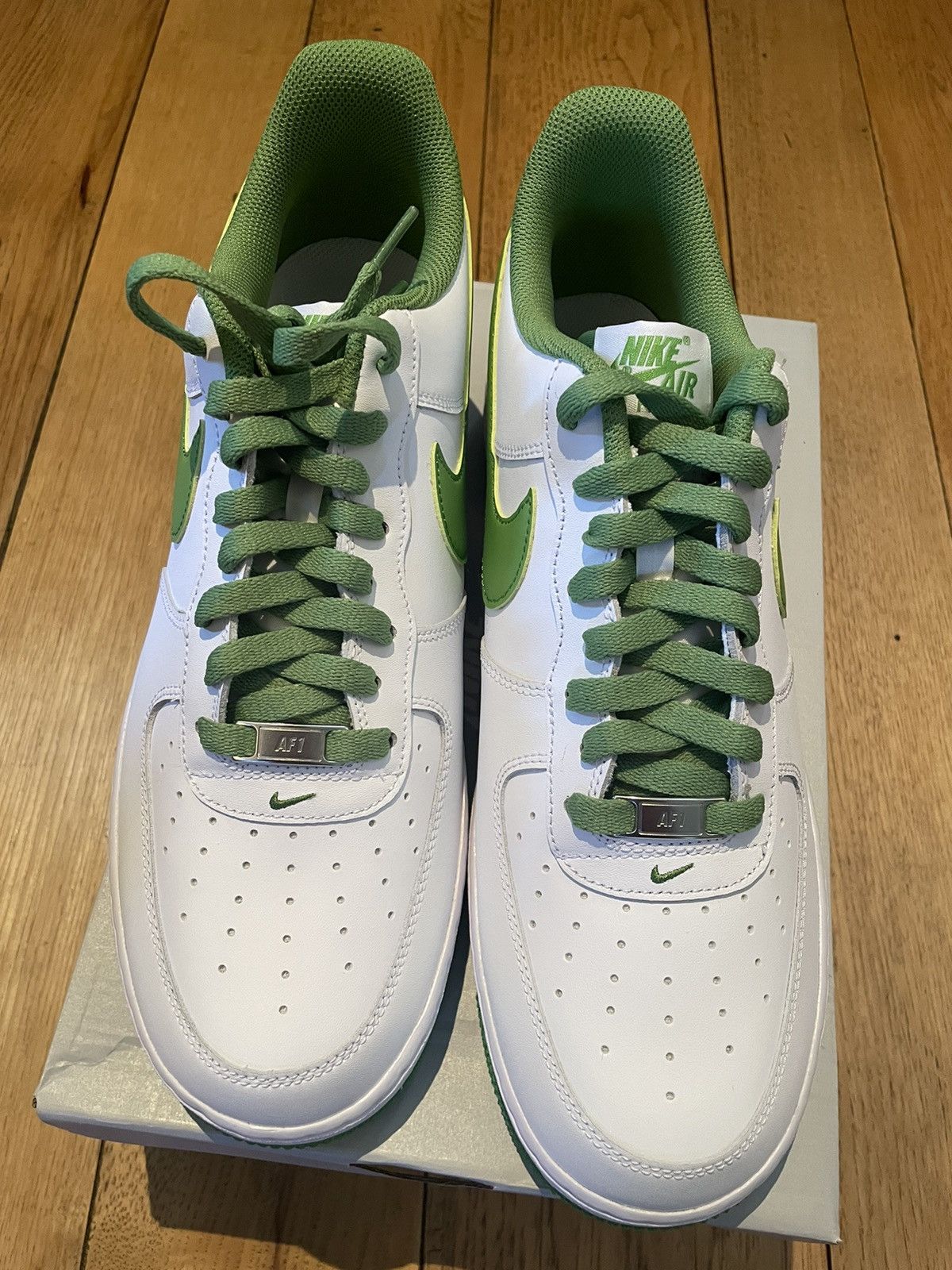 Nike Nike Air Force 1 White Chlorophyll Size US 11.5 / EU 44-45 - 3 Thumbnail