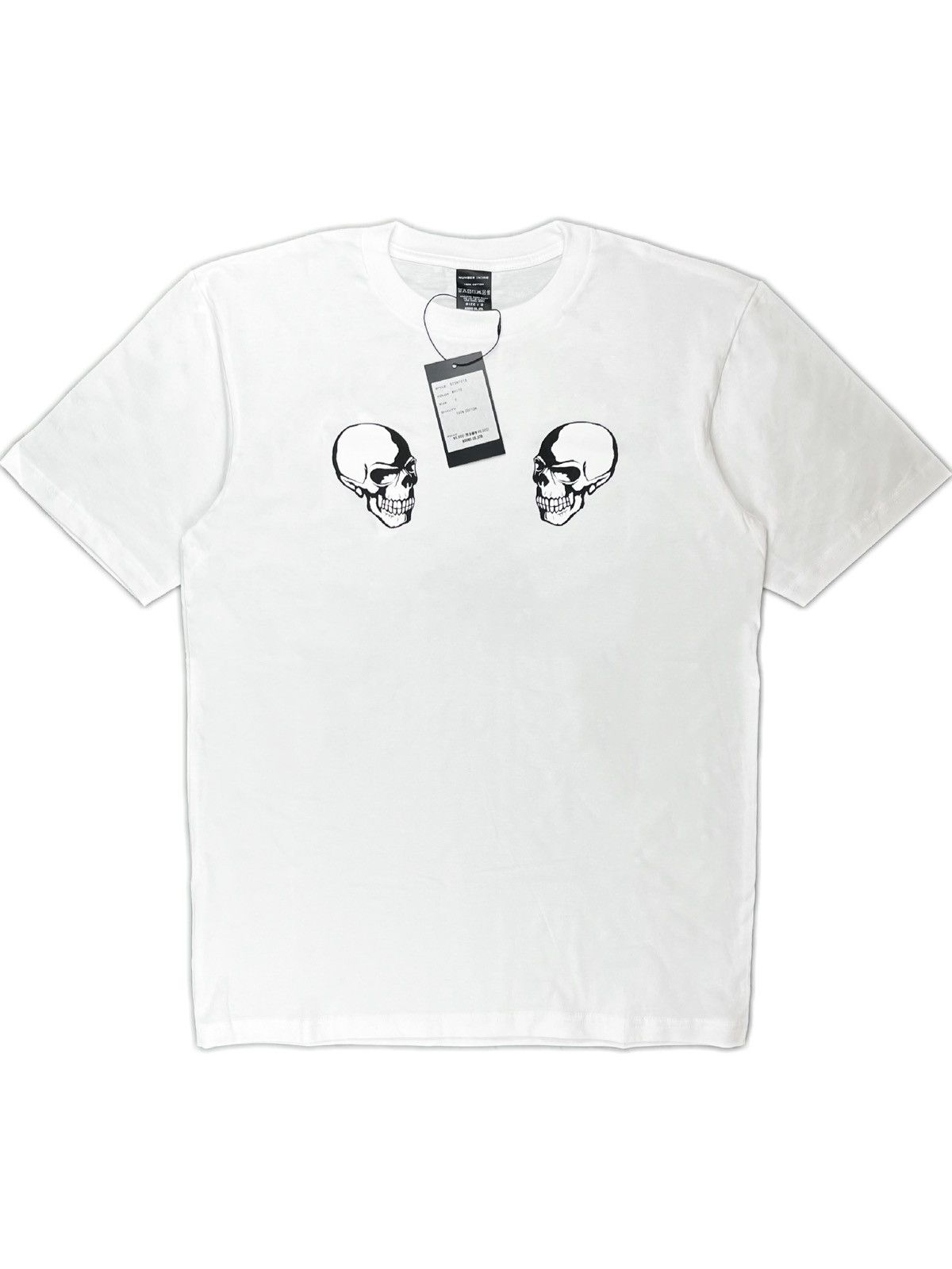 image of Archival Clothing x Number N Ine Number (N)Ine The Clash Double Skull Skeleton Tshirt in White (Siz
