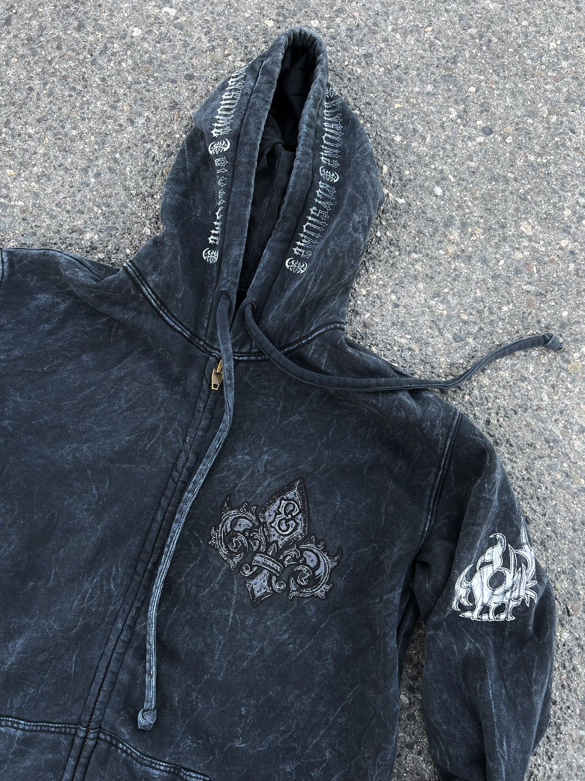 Affliction Cyber Y2K Black Zip-Up Size US L / EU 52-54 / 3 - 2 Thumbnail
