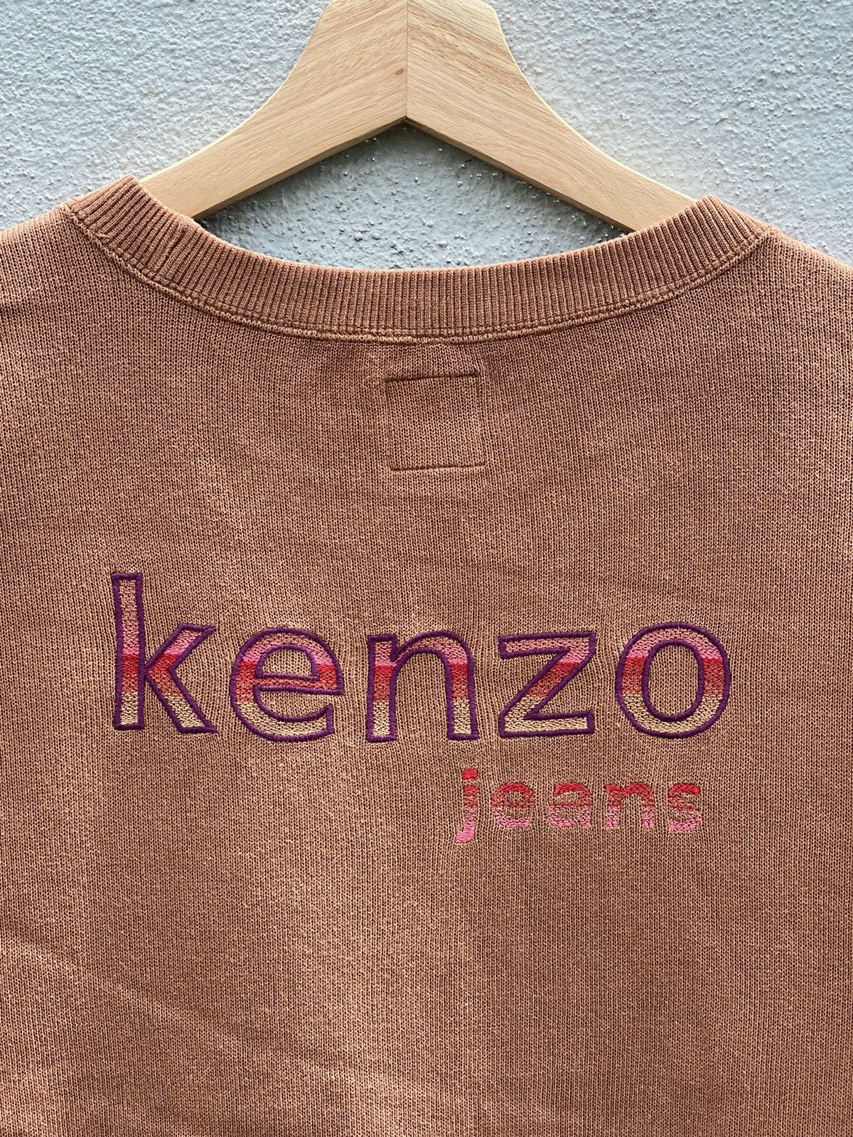 Japanese Brand × Kenzo × Vintage Kenzo Jeans Embroidered Crewneck / Travis Scott Size US M / EU 48-50 / 2 - 2 Thumbnail