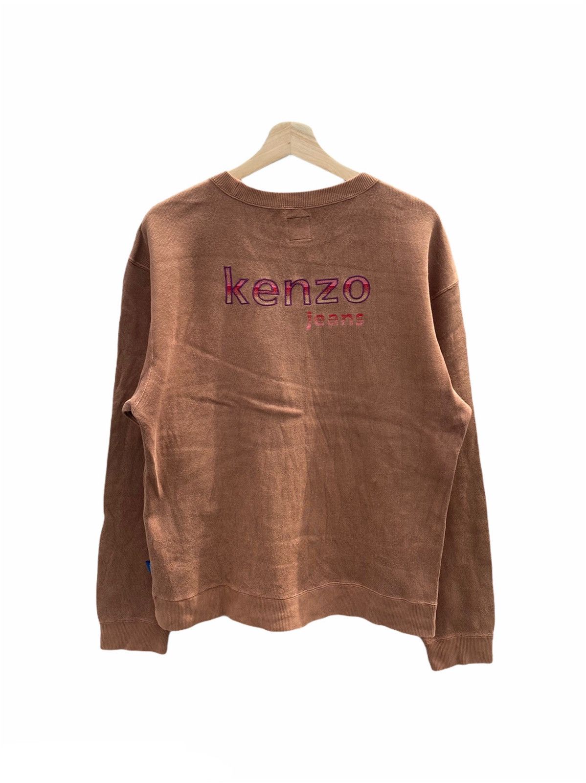 Japanese Brand × Kenzo × Vintage Kenzo Jeans Embroidered Crewneck / Travis Scott Size US M / EU 48-50 / 2 - 1 Thumbnail