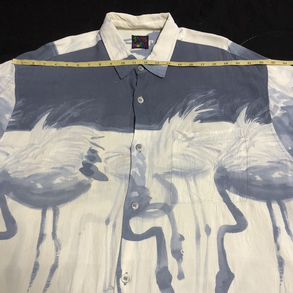 Jams World Vintage Jams World Flamingo Oversize Rayon Shirt Size US XL / EU 56 / 4 - 8 Thumbnail