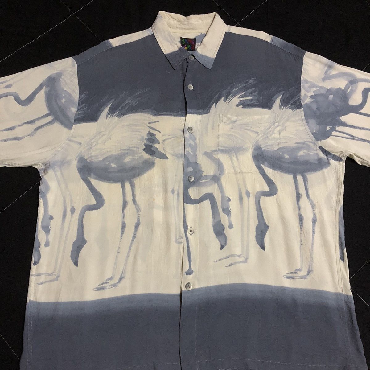 Jams World Vintage Jams World Flamingo Oversize Rayon Shirt Size US XL / EU 56 / 4 - 5 Thumbnail