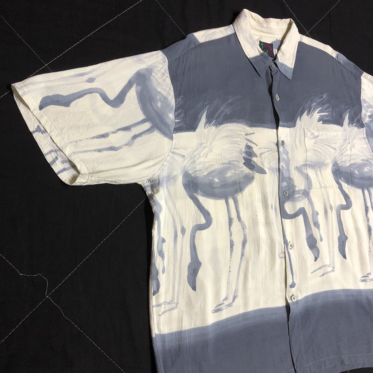 Jams World Vintage Jams World Flamingo Oversize Rayon Shirt Size US XL / EU 56 / 4 - 7 Thumbnail
