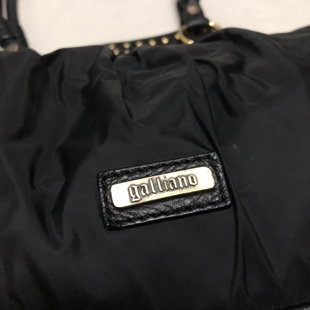 John Galliano Galliano Stud Nylon Tote/ Hand Bag Size ONE SIZE - 7 Thumbnail