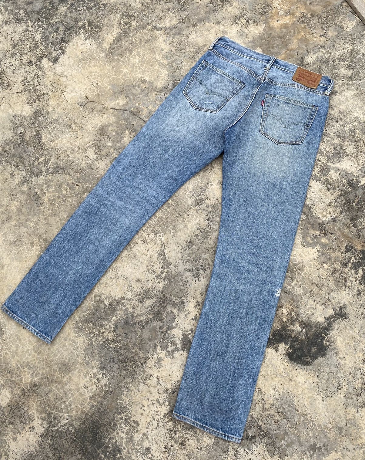 Handmade Vintage Levis 522 Distressed Rework Boro Stitch Pant Size US 31 - 2 Thumbnail