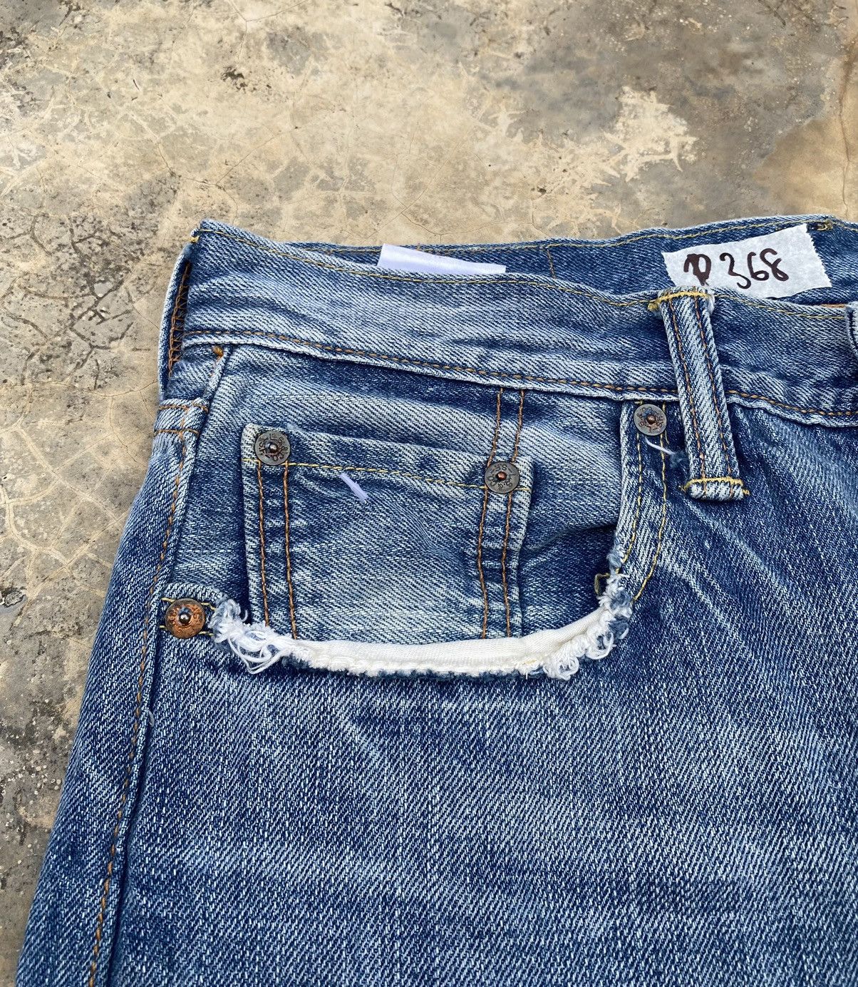Handmade Vintage Levis 522 Distressed Rework Boro Stitch Pant Size US 31 - 7 Thumbnail