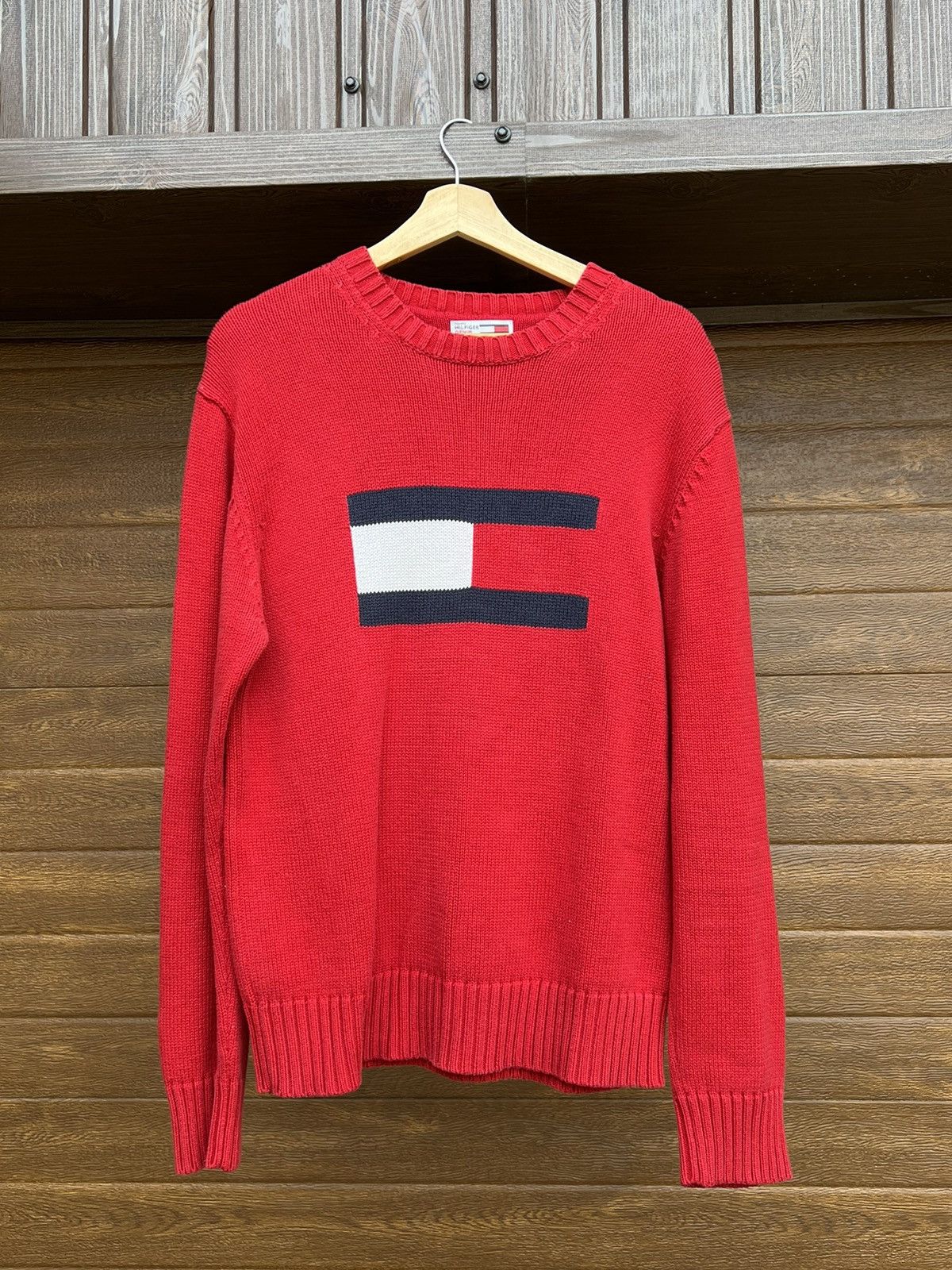 Tommy Hilfiger × Vintage ❤️Tommy Hilfiger Big logo vintage knitted sweater Size US M / EU 48-50 / 2 - 1 Thumbnail