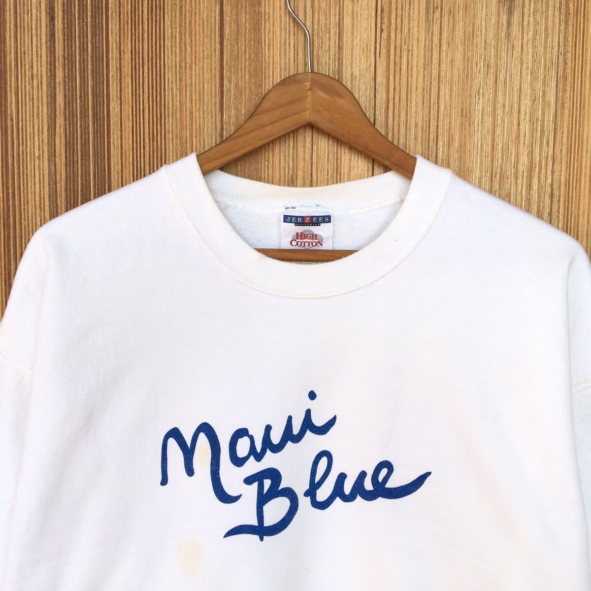 Jerzees Vintage Maui Blue Crewneck Sweatshirt Size US L / EU 52-54 / 3 - 4 Thumbnail