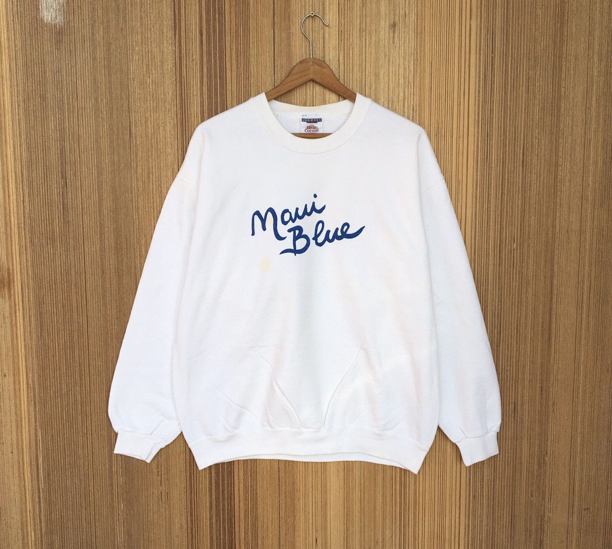 Jerzees Vintage Maui Blue Crewneck Sweatshirt Size US L / EU 52-54 / 3 - 1 Thumbnail