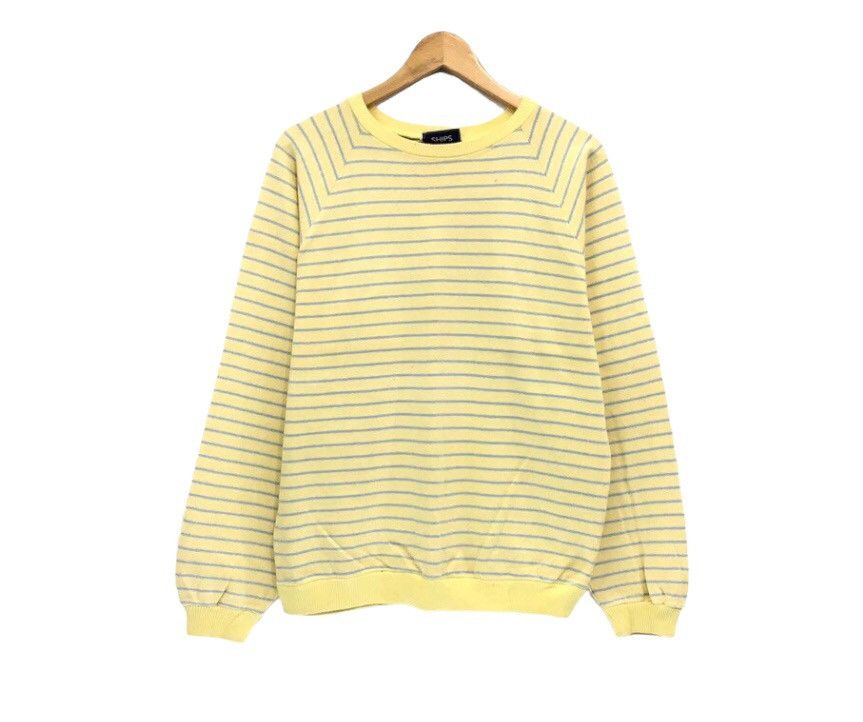 SHIPS JAPAN Crewneck Stripe Sweatshirt