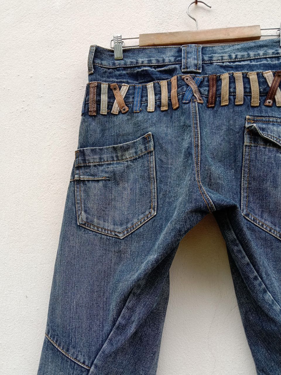 Japanese Brand Vintage Rare BreathMint Double Waist Twisted Jeans Size US 33 - 14 Thumbnail